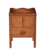 A George III mahogany bedside night commode