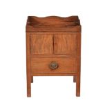 A George III mahogany bedside night commode