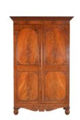 A mahogany press cupboard