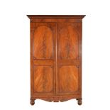 A mahogany press cupboard