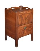 A George III mahogany bedside night commode