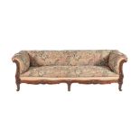 ϒ A Victorian solid rosewood framed 'country' house sofa
