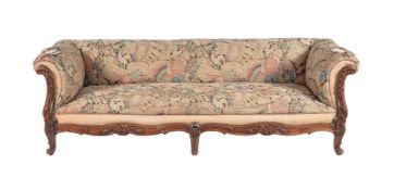 ϒ A Victorian solid rosewood framed 'country' house sofa
