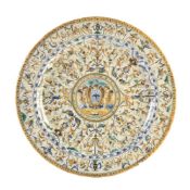 A large Italian maiolica charger