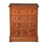 A Victorian walnut chest of drawers