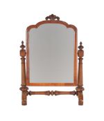 A Victorian walnut dressing mirror