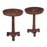 ϒ A companion pair of George IV rosewood occasional tables