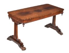 ϒ A William IV rosewood library or centre table
