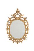 A giltwood wall mirror in George III style