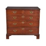 A George III mahogany chest of drawers