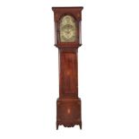 A mahogany and inlaid longcase clock