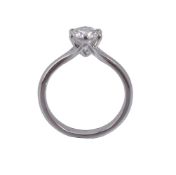 A diamond single stone ring