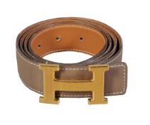 Hermès, a reversible leather belt