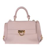 Salvatore Ferragamo, Sofia, Macaron, a pale pink calf leather handbag