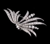 A diamond spray brooch