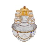 Fabergé Art's Applied Craft Ltd., The Imperial Collection, a gilt metal and faux agate egg shaped de