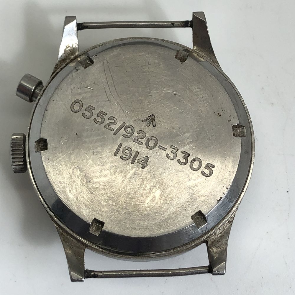 Lemania, Military stainless steel single pusher chronograph wrist watch - Image 4 of 4