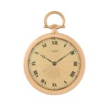 Cartier, Gold coloured keyless wind open face pocket watch