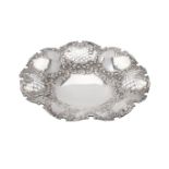 A late Victorian silver shaped circular dish by Elkington & Co.
