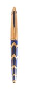 Waterman, Boucheron, a limited edition blue resin and gold filigree fountain pen