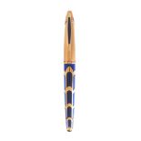 Waterman, Boucheron, a limited edition blue resin and gold filigree fountain pen