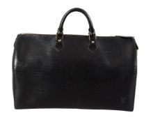 Louis Vuitton, a black epi leather handbag