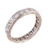 A diamond eternity ring