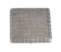 A Russian silver and niello square cigarette case by D. P. Nickitin