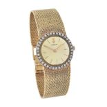 Corum, Ref. 5804, Lady's 18 carat gold and diamond bracelet watch