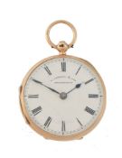 J. Cameron & Son, Kilmarnock,18 carat gold open face pocket watch