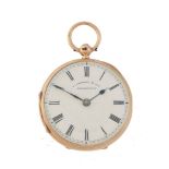 J. Cameron & Son, Kilmarnock,18 carat gold open face pocket watch