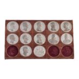 British Military and Naval Victories, a partial set of twelve white metal medals from Mudie's 1820 s