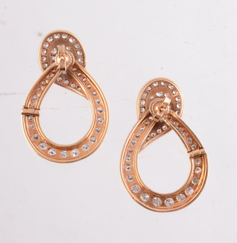 A pair of diamond earrings - Image 2 of 2