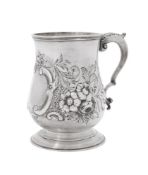 A Victorian silver baluster mug by Robert Harper