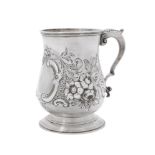 A Victorian silver baluster mug by Robert Harper
