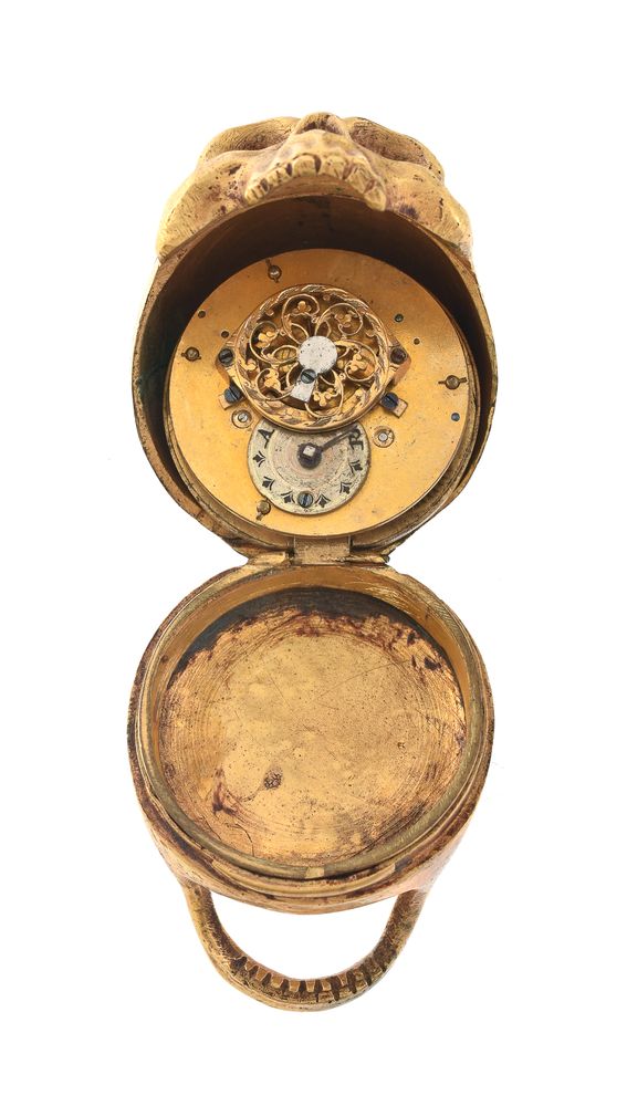 Unsigned, Brass skull watch - Image 5 of 5