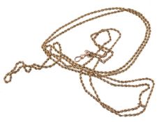 A gold coloured chain