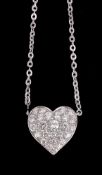 A diamond heart pendant