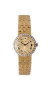 Beuche Girod, Lady's gold coloured and diamond bracelet watch