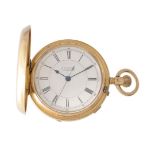 Thomas Russell, Liverpool, 18 carat gold keyless wind full hunter pocket watch