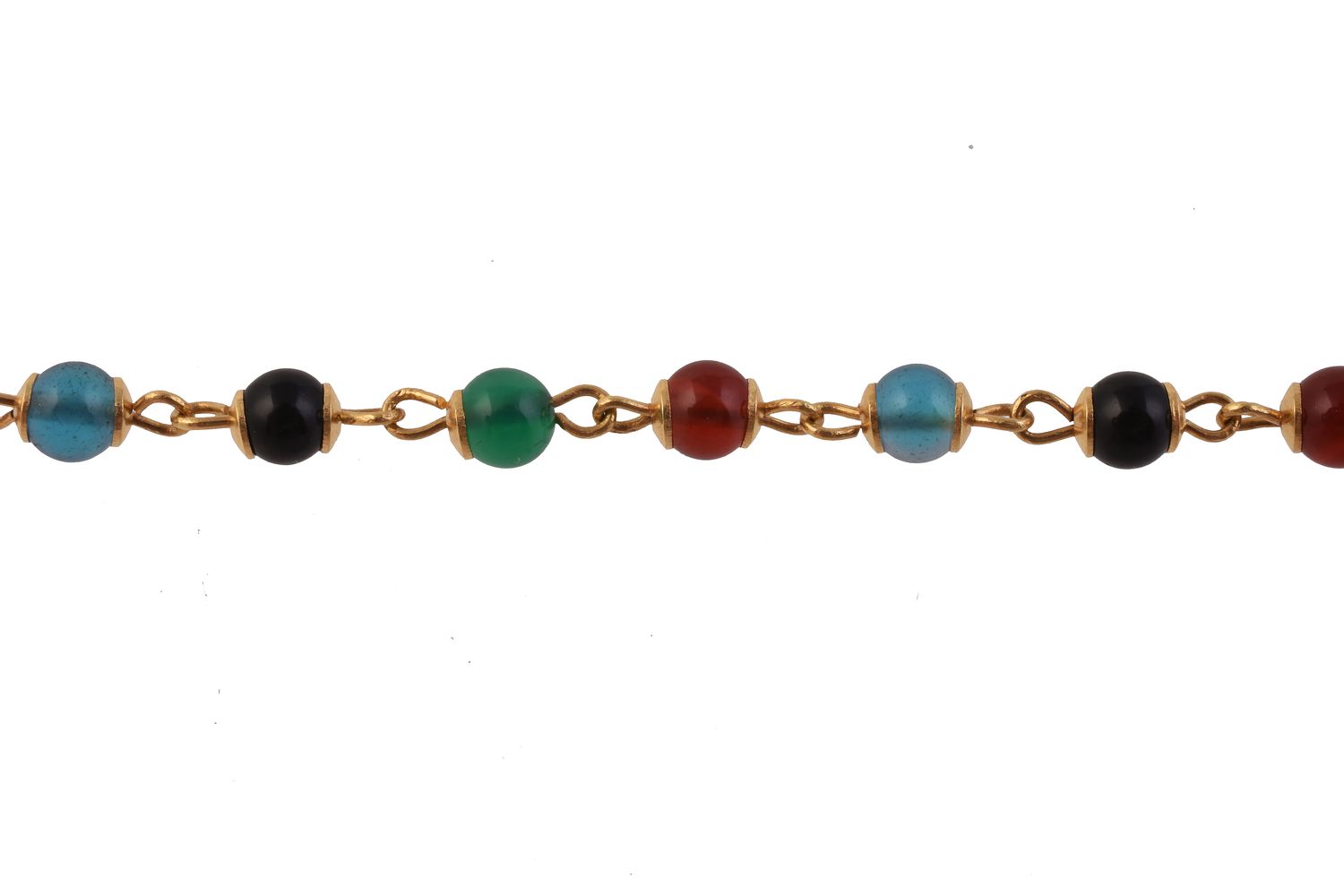 A coloured hardstone bead necklace - Image 2 of 2