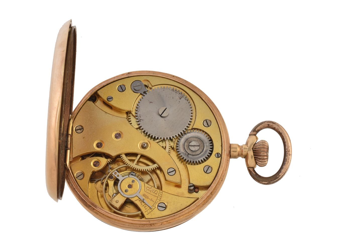 Eccelso, Gold coloured keyless wind open face pocket watch - Bild 2 aus 2