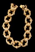 A gold coloured bracelet