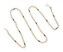 An Italian gold coloured enamel necklace