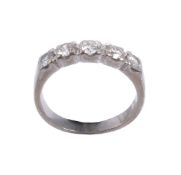 A five stone diamond ring