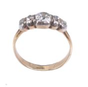 A Georgian diamond five stone ring