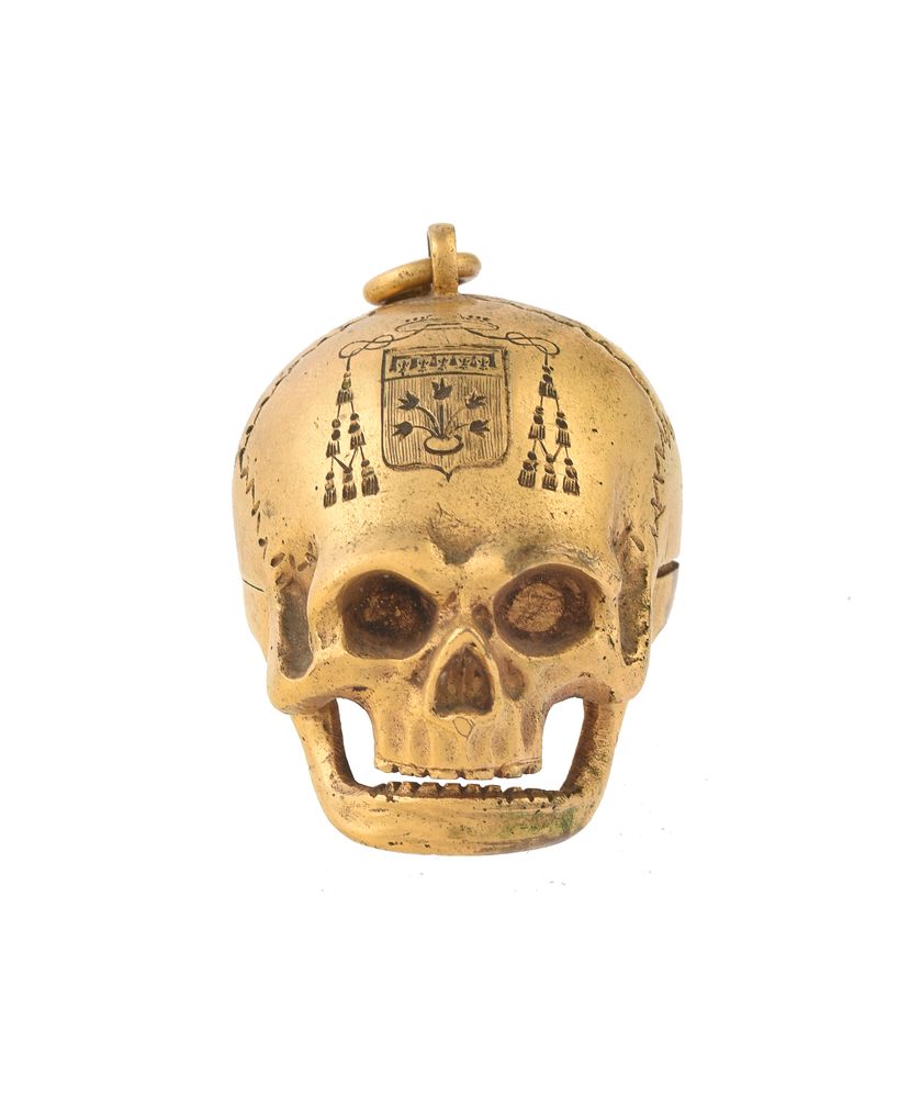 Unsigned, Brass skull watch - Image 3 of 5