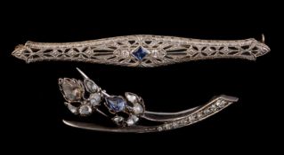 An early twentieth century sapphire and diamond brooch