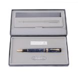 Parker, Duofold, Centenary Edition, a blue marbled fountain pen