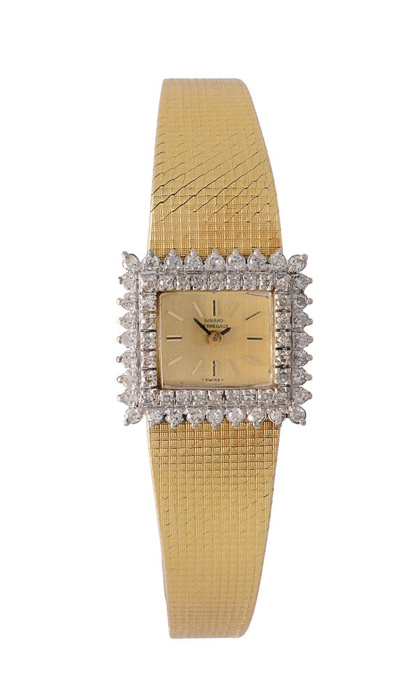Girard Perregaux, Lady's gold coloured and diamond bracelet watch